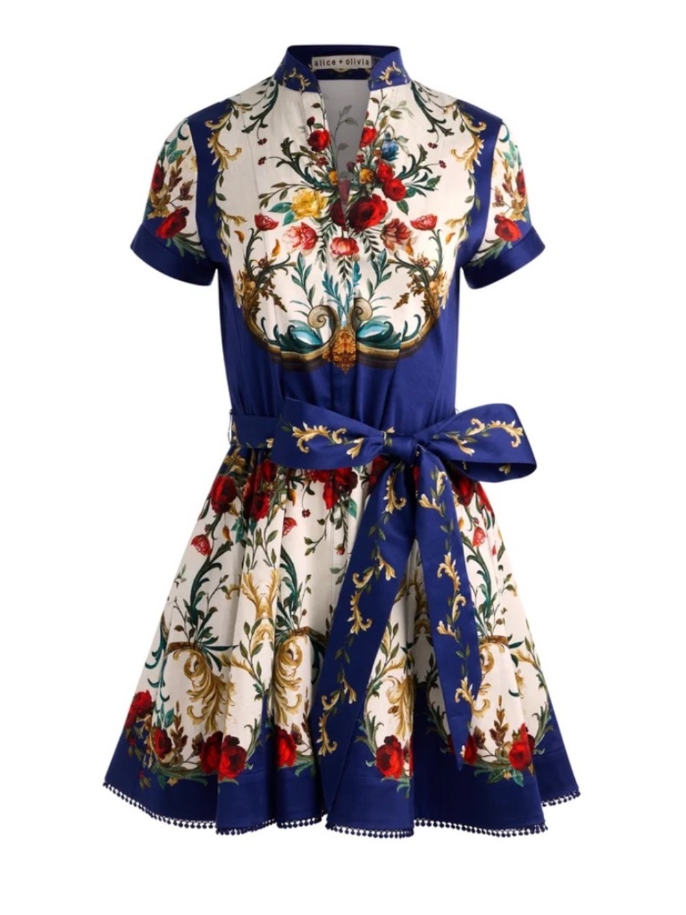 Alice + Olivia Lucy Mini Shirt Dress Gilded Rose size 6 - Picture 6 of 15